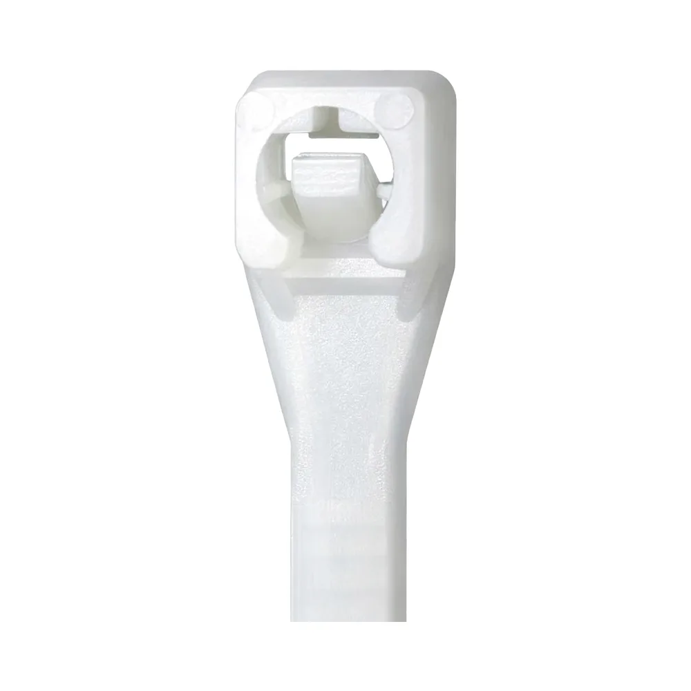 Cinchos de Nylon 66 Resistentes a UV / Uso Interior y Exterior / Autobloqueo Seguro / Color Blanco  / 2.5 × 200 mm / 100 Piezas