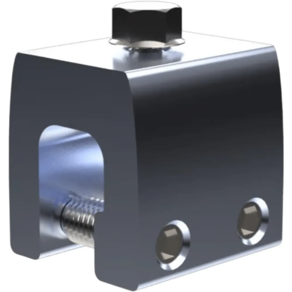 Clamp de Sujeción para Paneles Solares / M2 Clamp V2 / Aluminio Serie 6000 / Sin Perforaciones / Lámina Engargolada / 187 g / Tornillos Acero Inoxidable