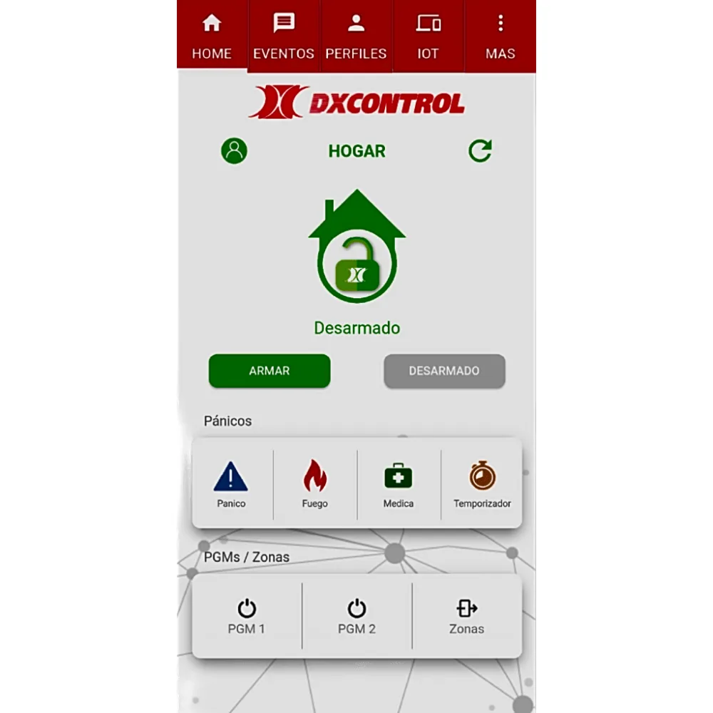 Comunicador Universal DX FULL WIFI / Control Total de Panel de Alarma / Activación Salidas Domóticas / Notificaciones PUSH / Programación Web / Compatibilidad CONTACT ID / APP Full Control Gratuita – vista 5
