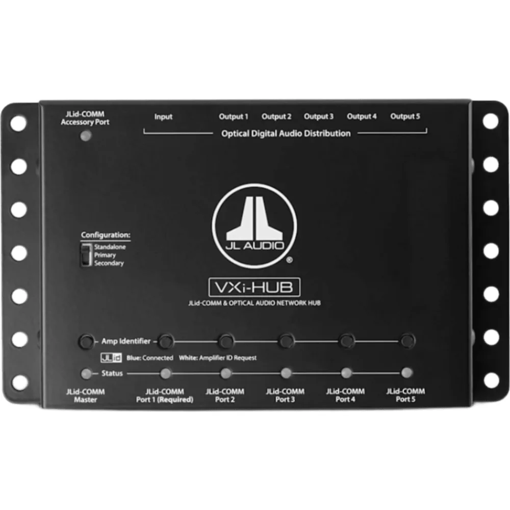 Concentrador de Red de Audio Óptico / Comunicaciones JLid / Para Amplificadores VXi / Entrada Óptica Digital SPDIF / 5 VDC / Dimensiones 165 x 98 x 26 mm (6.50 x 3.86 x 1.05 in) / Garantía 2 Años