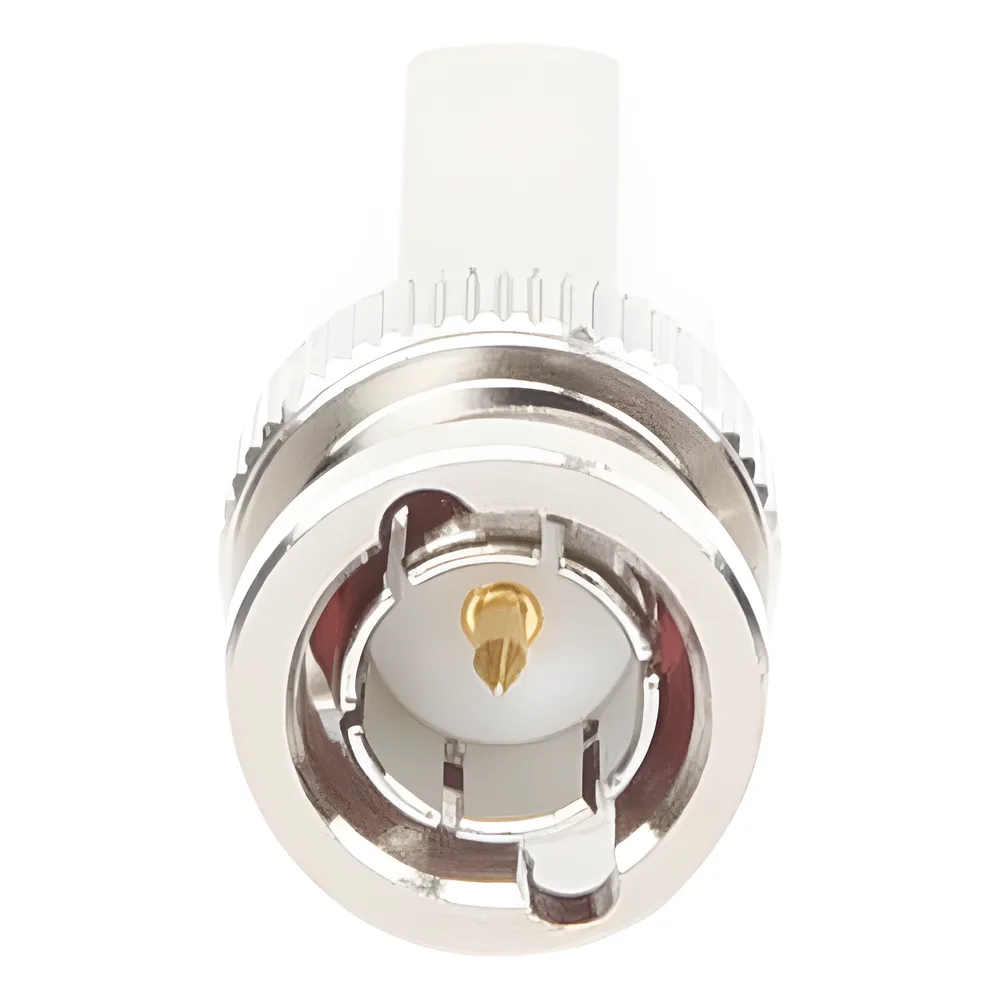 Conector BNC Macho de Ensamble Roscable (Hex.) en Sentido de las Manecillas de Reloj para Cable Coaxial RG-59/U, Níquel/ Oro/ Delrin. – vista 5