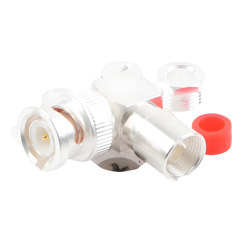 Conector BNC Macho en Ángulo Recto de Rosca para LP-195, LP-142, LMR-195, RG-58/U, RG-142/U, Plata/Oro/Teflón. – vista 3