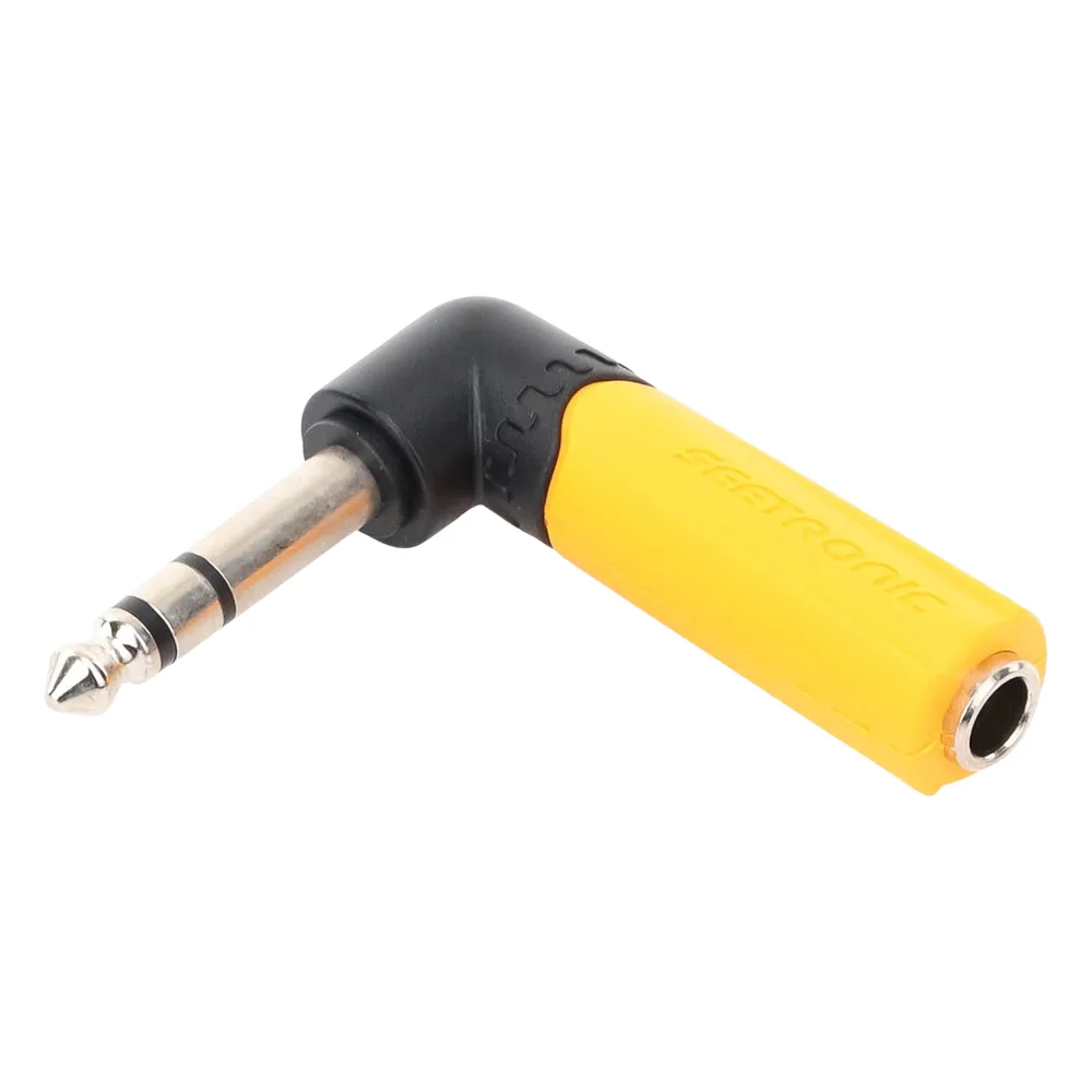 Conector Estéreo | 1/4in - 1/4in | Conector de angulo recto | Adaptador de Carcasa de Plastico – vista 2