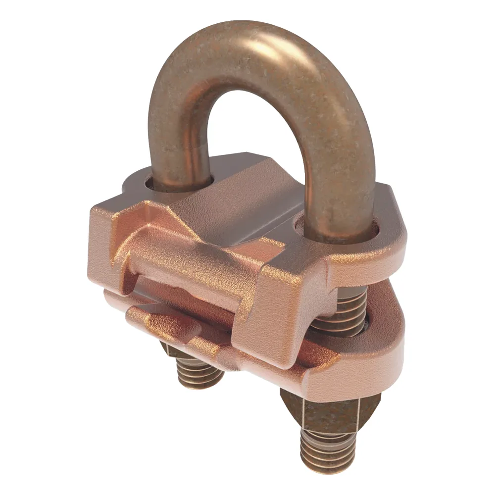 Conector Mecánico para Cable Calibre 2/0 AWG a 250 KCMIL / Paralelo o 90° a Tubo de 3/8" o Varilla de 5/8" - 3/4".