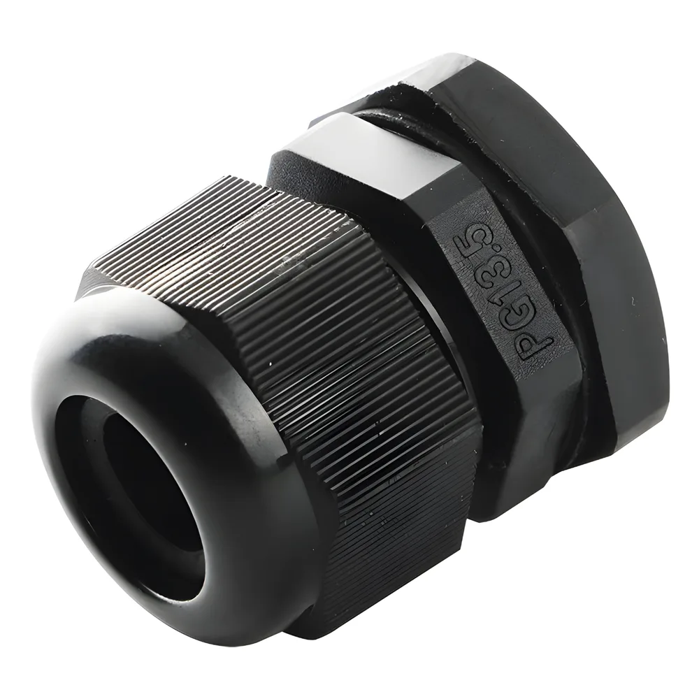 Conector Plástico Negro Tipo Glándula para Cable de 3.5 a 6 mm de Diámetro.