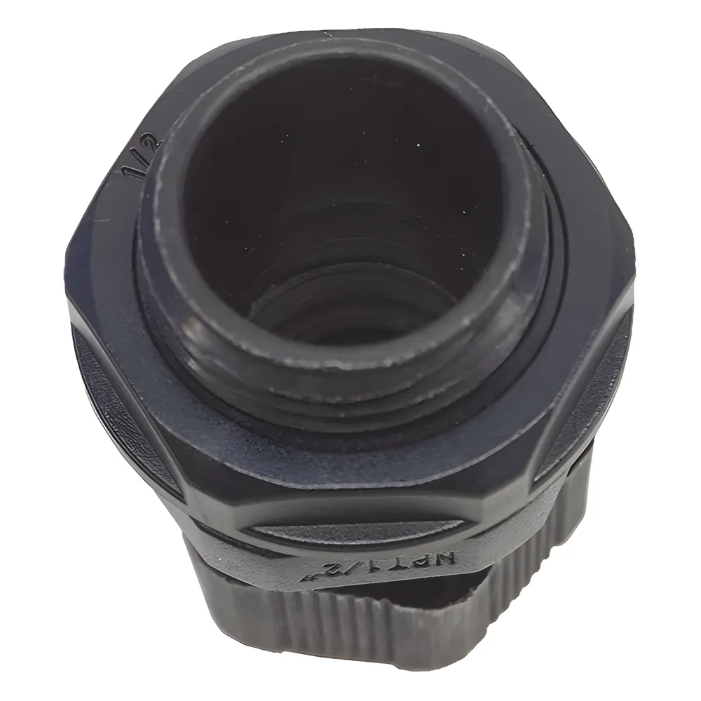 Conector Plástico Negro Tipo Glándula para Rosca NPT 1/2" – vista 4