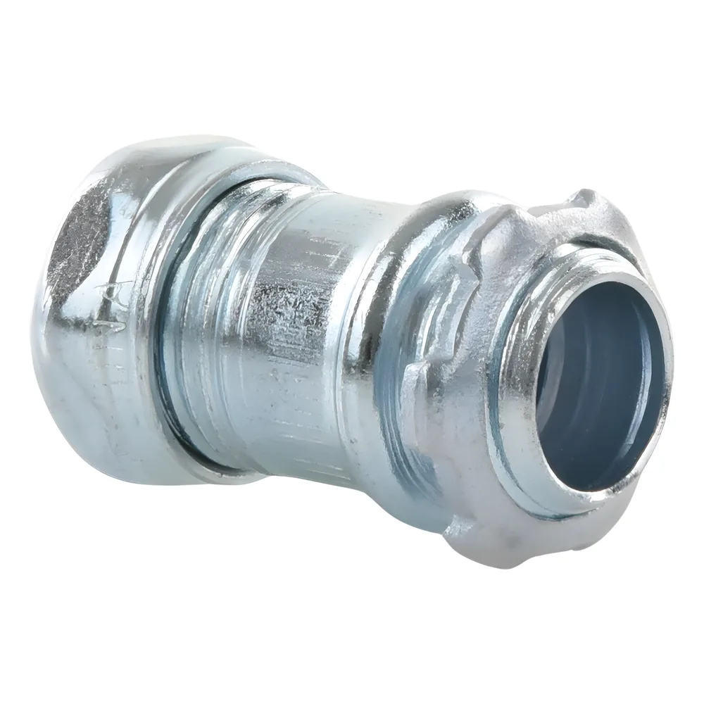 Conector Recto Compresión de Acero Galvanizado para Pared Delgada de 1/2" . – vista 3