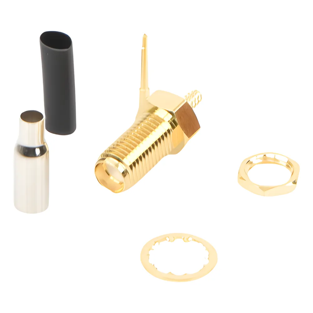 Conector SMA Hembra Inverso / Chasis en D Plano, Anillo Plegable / Cable RG-316 . – vista 2