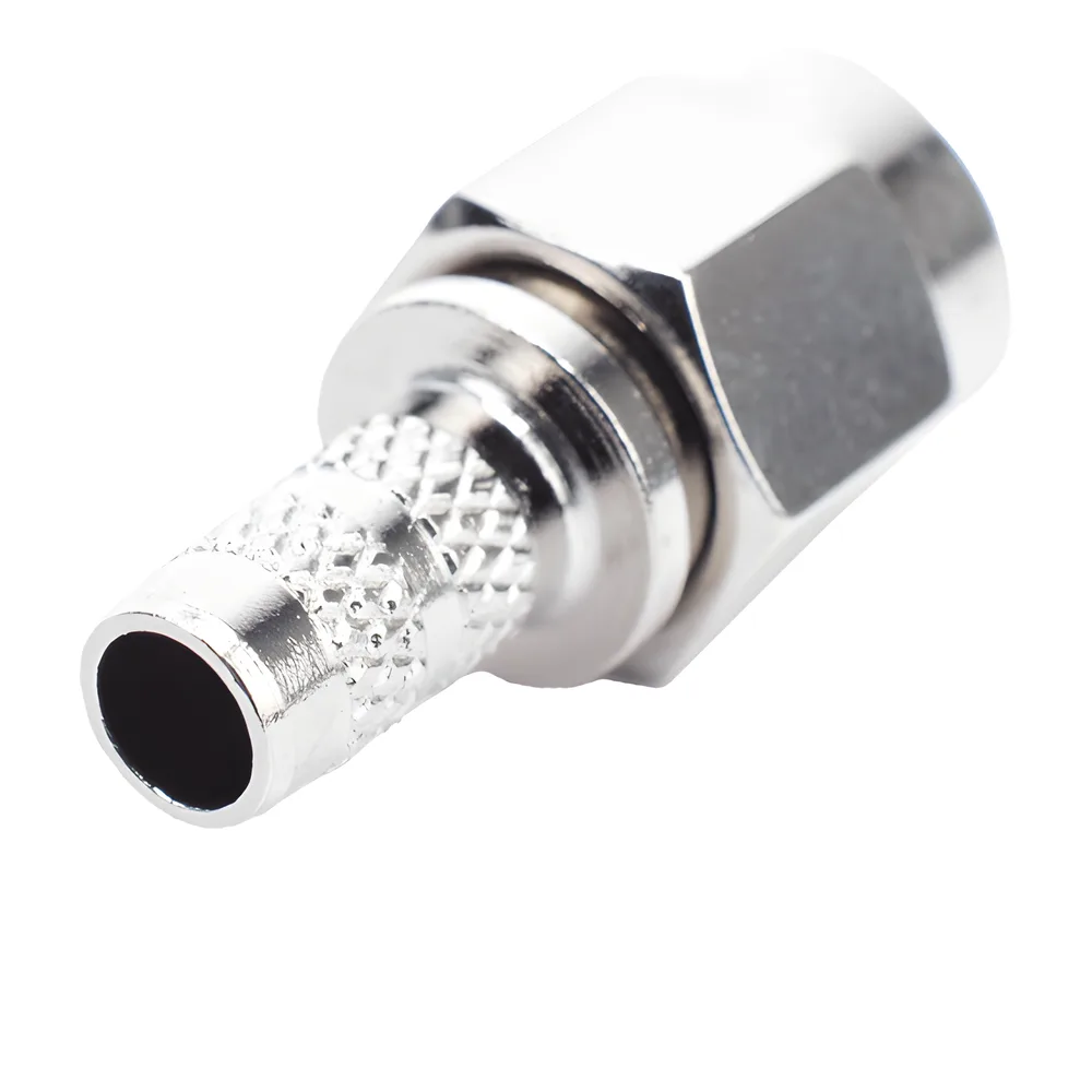Conector SMA Macho de anillo plegable para Cable RG-142/U.