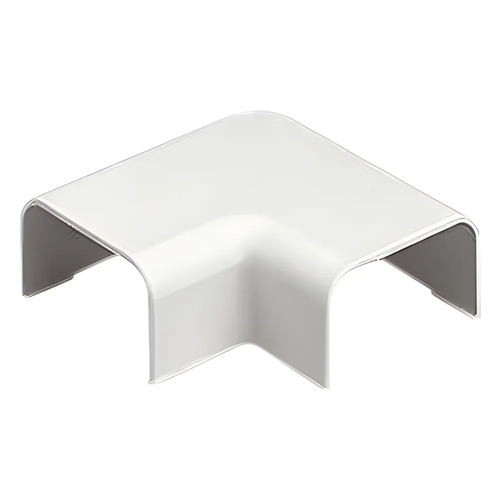 Conexión en ángulo recto "L", para uso con canaleta LD10, material ABS, Color Blanco Mate
