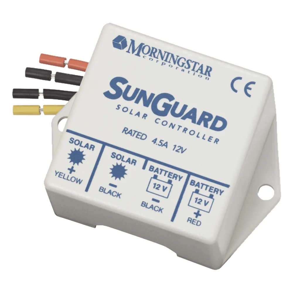 Controlador de Carga Solar PWM SunGuard 4.5 A / 12 VCC / Compensación de Temperatura / 100% Estado Sólido / -40°C a +85°C