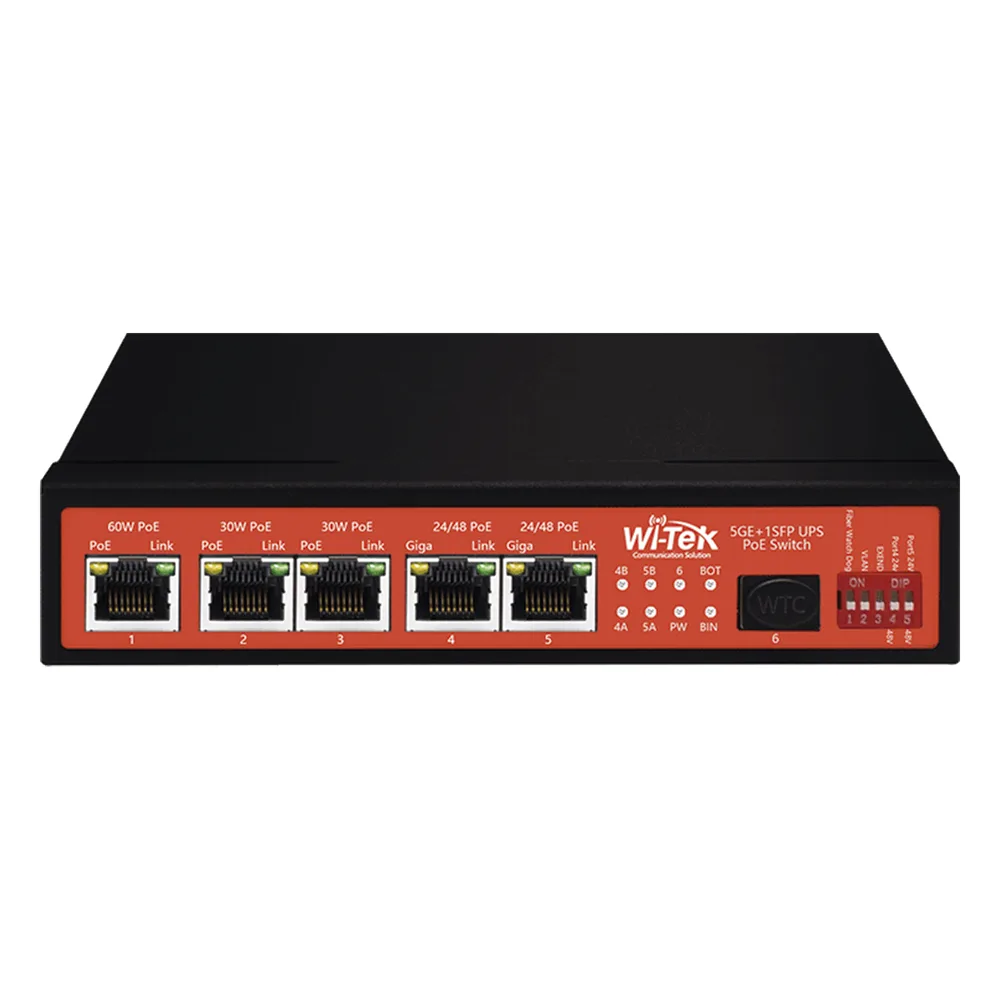 Controlador Solar de 15A con Switch PoE /  1 Puerto Gigabit PoE 802.3 bt / 2 Puertos PoE 802.3 af/at / 2 Puertos PoE Pasivo 24/48 Vcc / 1 Puerto SFP / No administrable