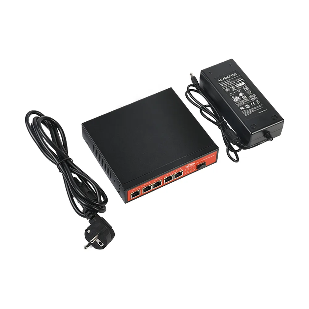 Controlador Solar de 5A con Switch PoE /  1 Puertos Gigabit PoE 802.3 bt / 2puertos PoE 802.3 af/at con 2 Puertos PoE Pasivo 24 Vcc / 1 Puerto SFP / No administrable – vista 4