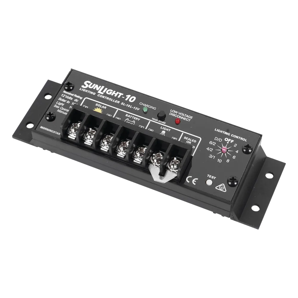 Controlador Solar para Iluminación de Luz Mercurial, Estaciones de Autobús y Señalamientos 20 A, 12 Vcc.