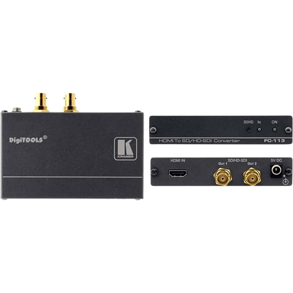 Conversor de Formato HDMI a 3G HD-SDI | 1 Entrada HDMI | 2 Salidas SD/HD/3G HD-SDI BNC | Tasa de Datos hasta 3 Gbps | Audio Embebido | Compatible HDTV | Multi Estándar SMPTE 259M, 292M y 424M | LED Active Input |