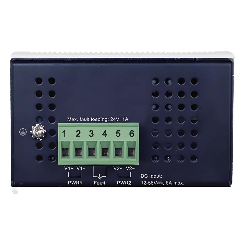 Convertidor de Medios Industrial de 2 Puertos SFP 100/1000X a 2 Puertos RJ45 10/100/1000T 802.3bt PoE++ – vista 3
