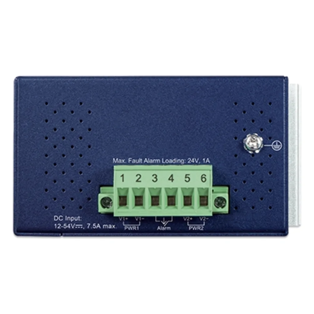 Convertidor de Medios PoE Industrial / Puertos 10G SFP+ y 10GBASE-T / PoE++ 802.3bt 95W / -40 a 75°C Operación / VLAN, ERPS, QoS /Cuenta con Doble Entrada para Fuente de Alimentación 12~54V – vista 2