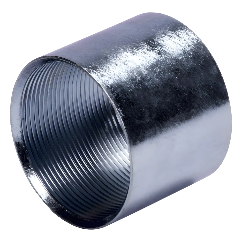 Cople de 3/4" ( 19 mm) para Tubo Pared Gruesa (IMC) /Galvanizado / Etiqueta Amarilla.
