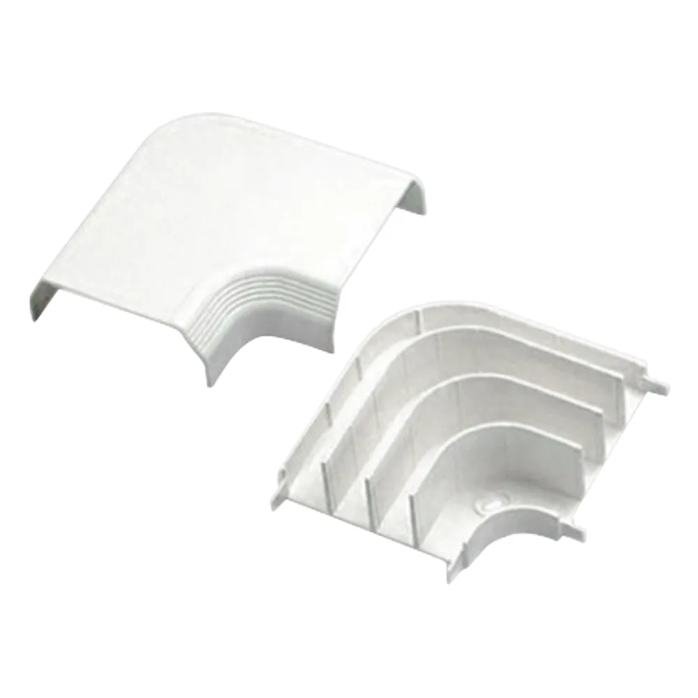Curva de radio controlado, para uso con canaleta T70, Material PVC Rígido, Color Blanco Mate