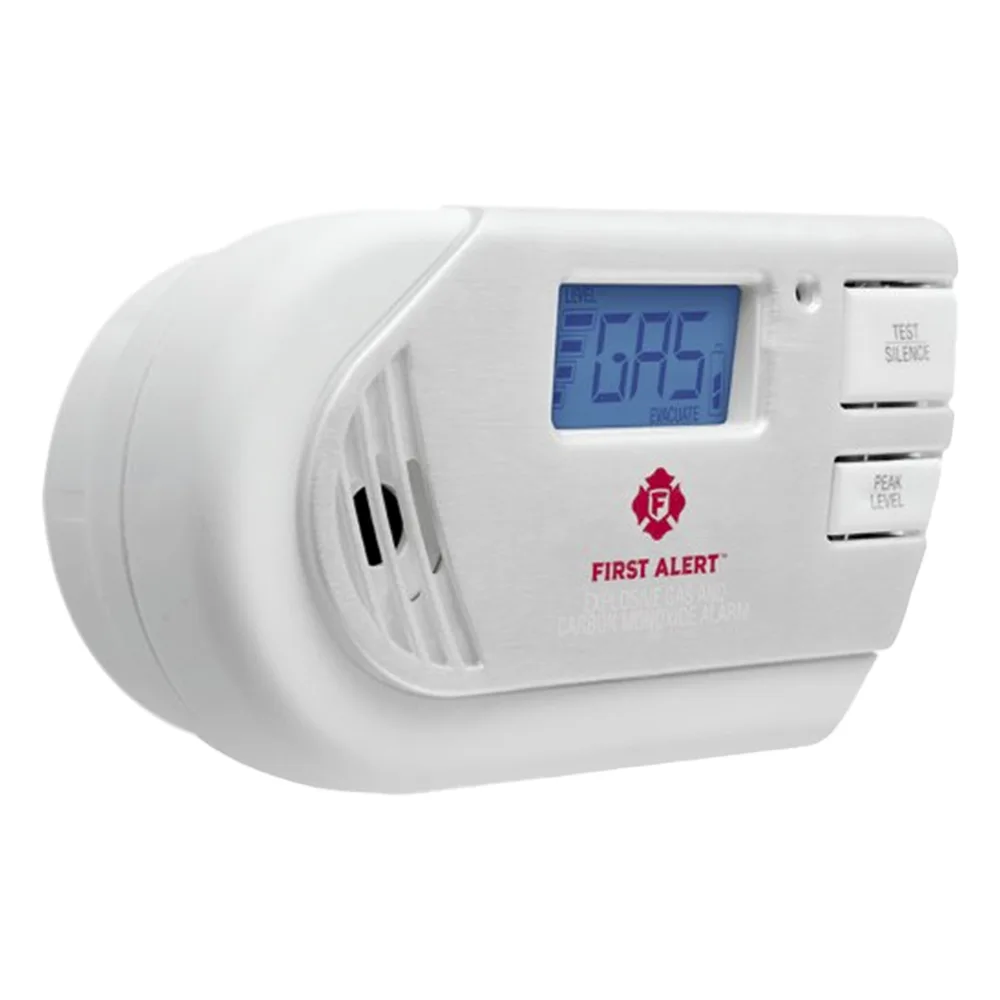 Detector Combo de Combinación de Gases Explosivos: Metano (GN), Propano (LP) y Monóxido de Carbono (CO), Con Pantalla Digital Retroiluminada, 120 Vca y Batería de Respaldo – vista 2