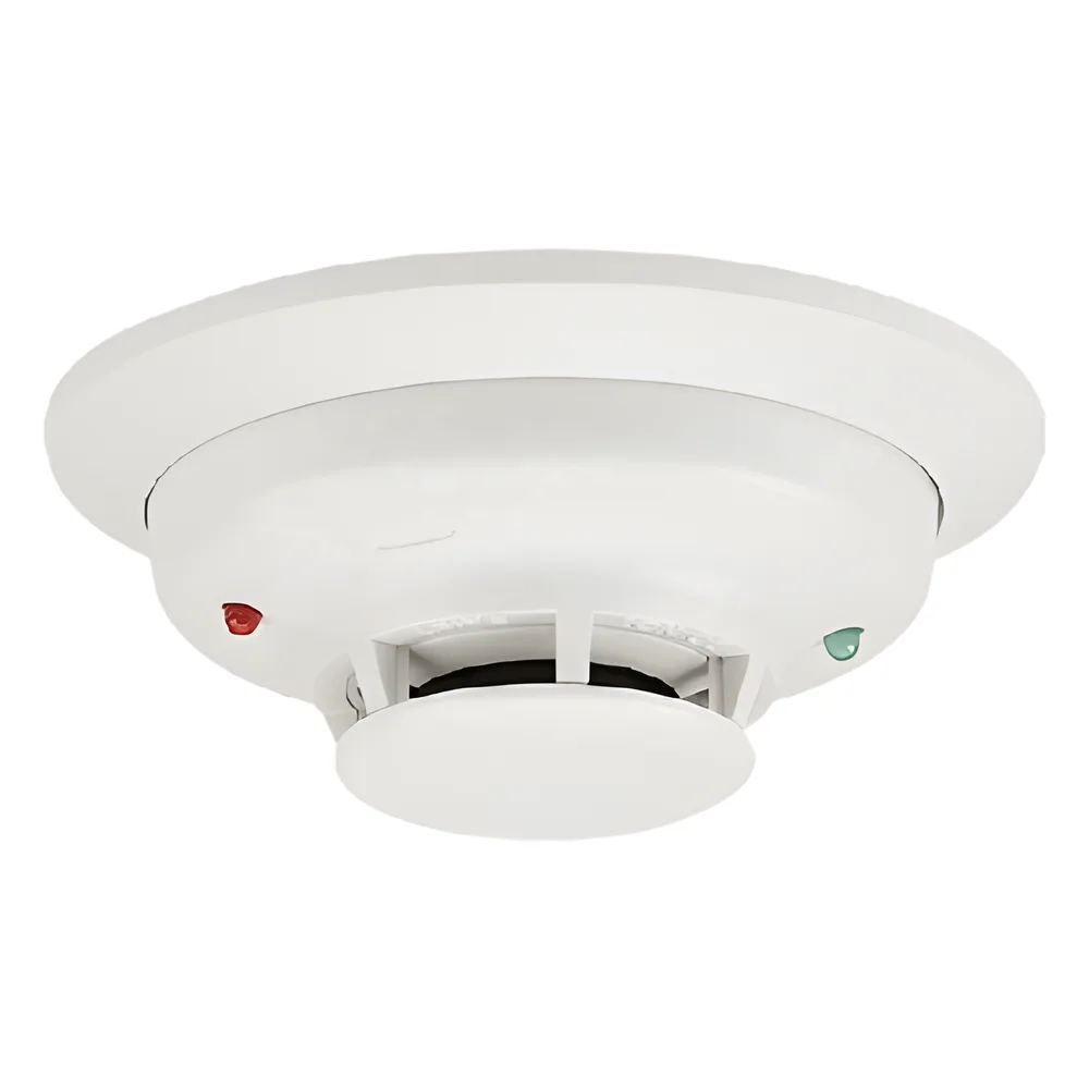 Detector fotoeléctrico de humo de 4 hilos con sensor térmico fijo a 57 grados C para paneles de incendio