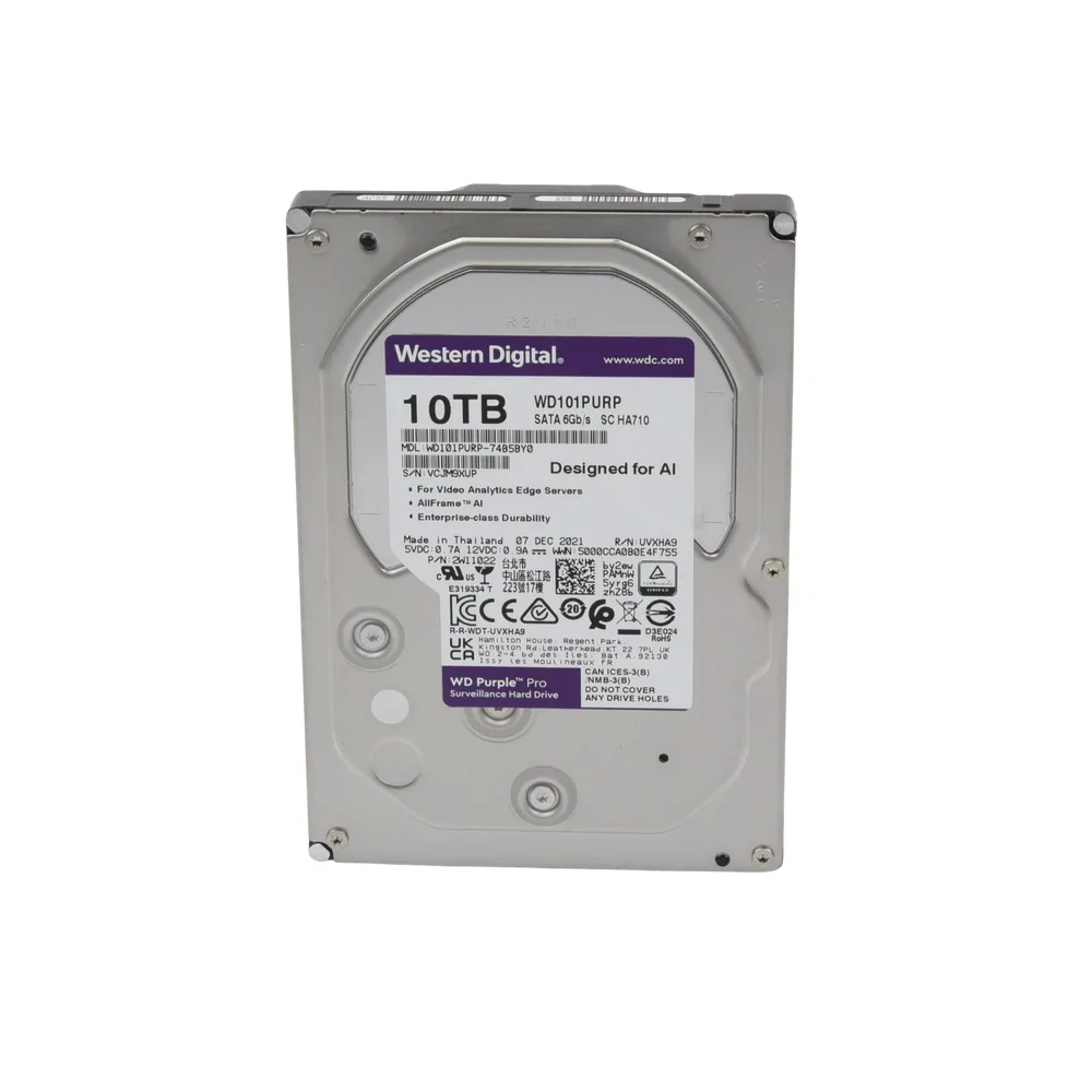 Disco Duro Purple Pro de 10 TB / 7200 RPM / Optimizado para Soluciones de Videovigilancia con Analiticos (Meta Data) / Uso 24-7 / 5 Años de Garantia – vista 2
