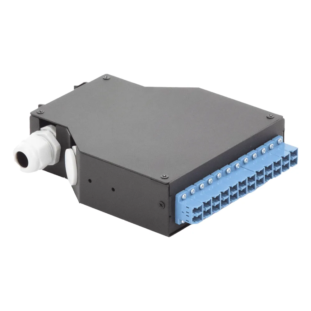 Distribuidor de Fibra Óptica Para Riel Din, 12 Acopladores LC/UPC Duplex Monomodo con Charola de Empalme – vista 4