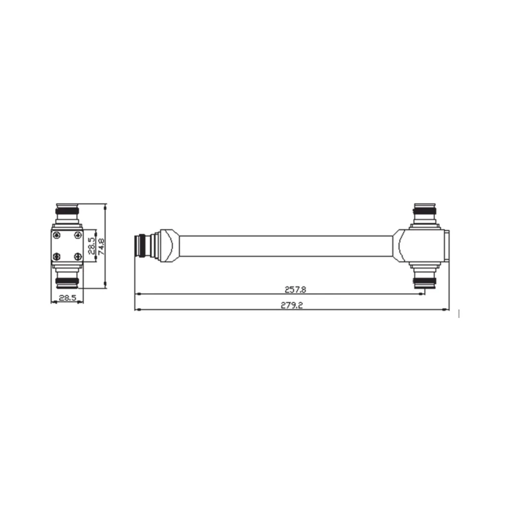 DIVISOR REACTIVO DE 2 VIAS  575-2700mhZ 300W -161dBc 4.3-10 IP68 – vista 2