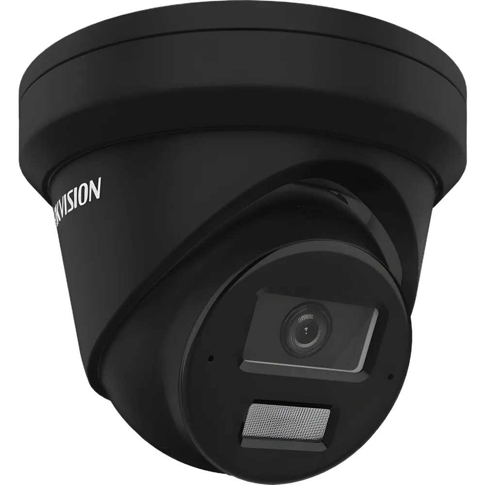[Dual Light + 2 Micrófonos de Doble Matriz] Turret IP 4 Megapixel / Color Negro / Lente 2.8 mm / 30 mts Luz Blanca + 30 mts IR / ACUSENSE / Exterior IP67 / WDR 120 dB / PoE / ONVIF / Micro SD / Metal / ACUSEEK – vista 2