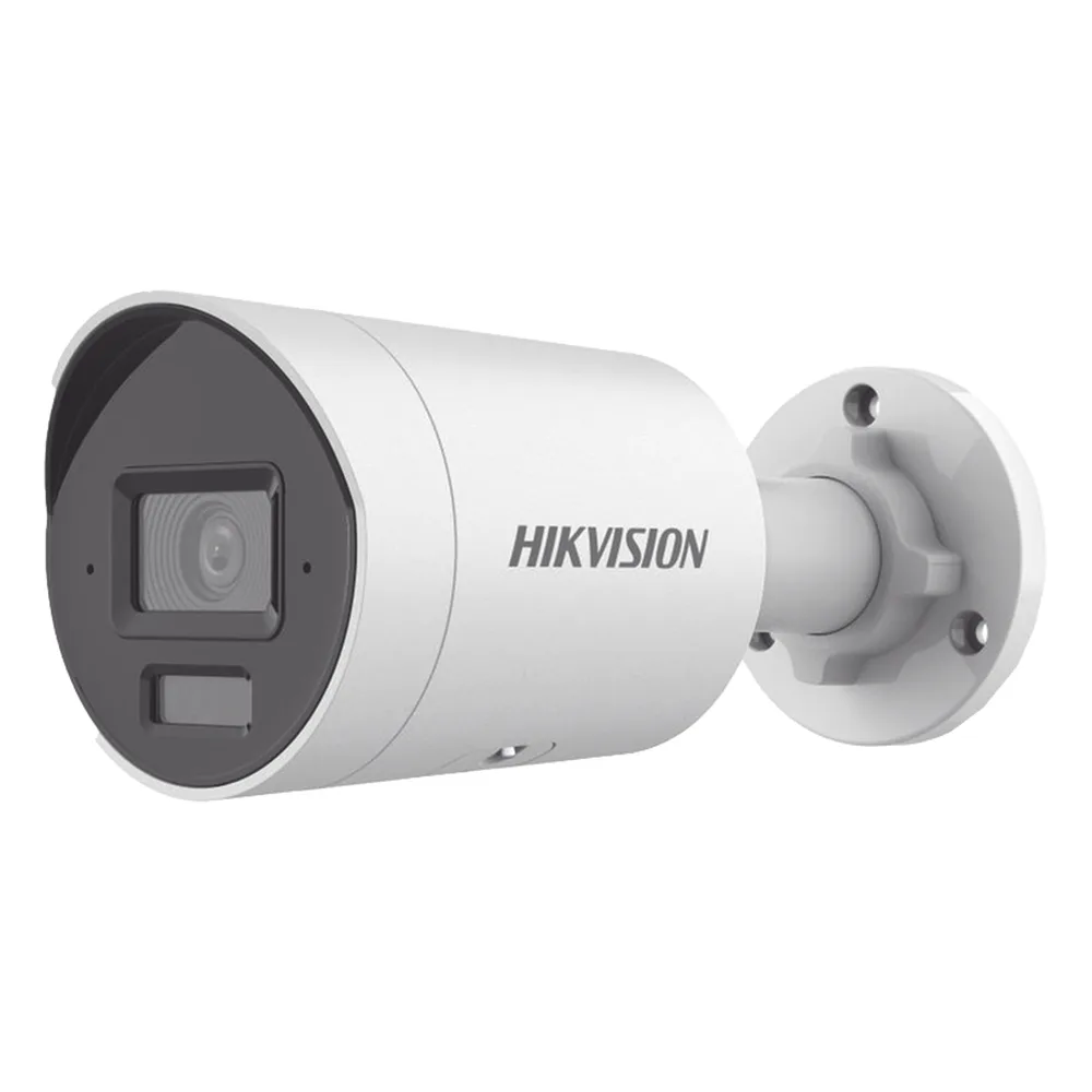 [Dual Light + 2 Micrófonos Integrados] Bala IP 8 Megapixel (4K) / Lente 2.8 mm / 40 mts Luz Blanca + 40 mts IR / ACUSENSE / Exterior IP67 / WDR 120 dB / PoE  / Micro SD / Metal / ACUSEEK