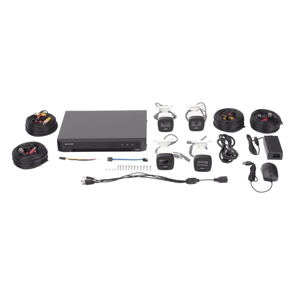 [Dual Light] Kit TurboHD 3K (5 Megapixel) / DVR 4 Canales / 4 Cámaras Bala para Exterior y Metal / Micrófono Integrado / Accesorios de Interconexión / Fuente de Poder – vista 7
