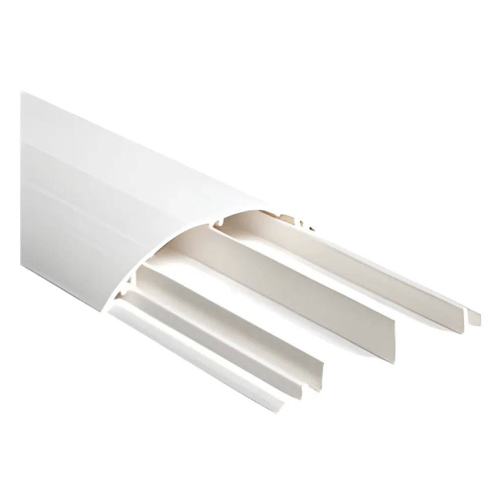 Ducto media caña color blanco de dos vias, de PVC auto extinguible,  90.5 x 19.7 x 1220mm (9400-01250)