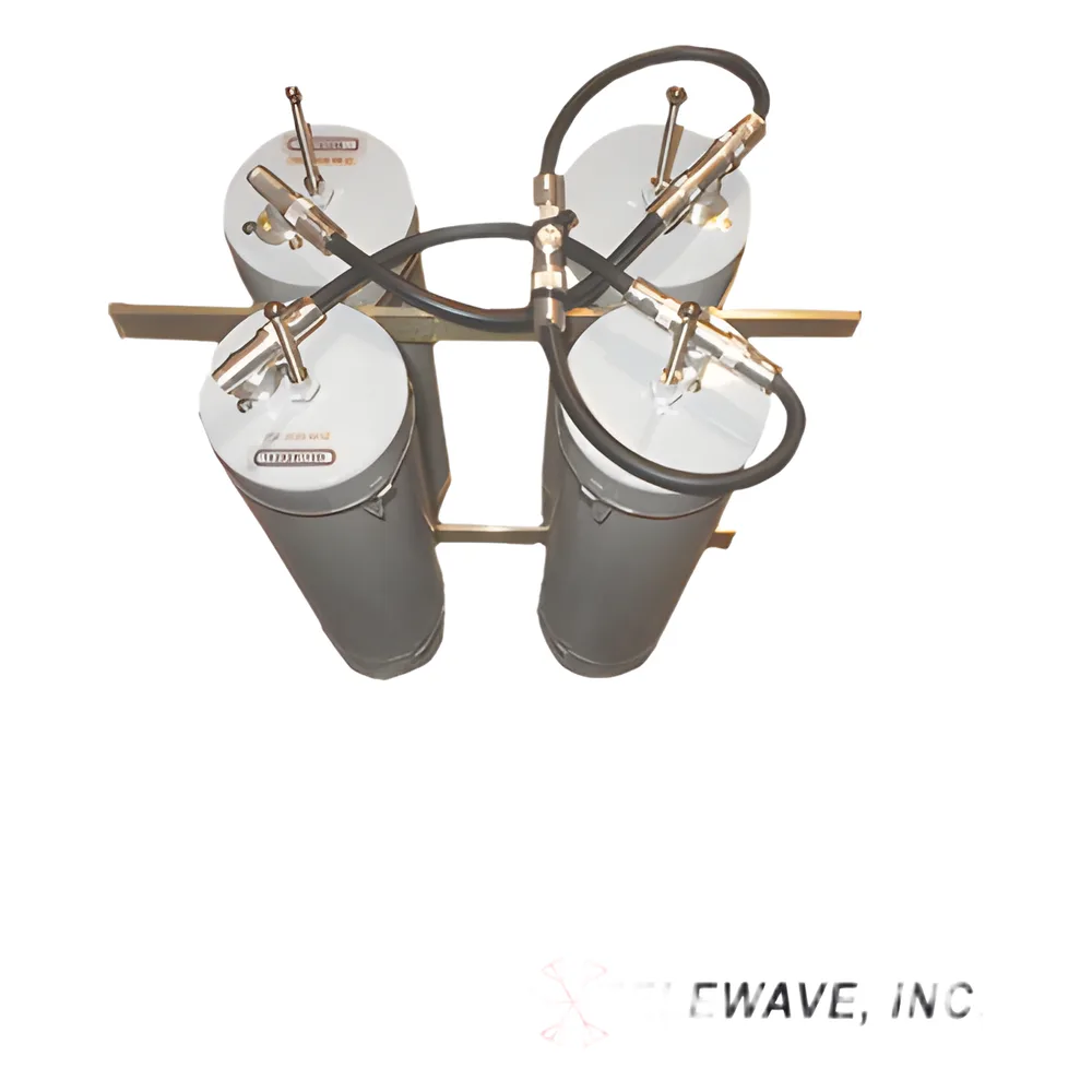 Duplexer Pasa-Banda-Rechazo de Banda, 118-148 MHz, 4 Cavidades (5"Dia.) 600 KHz, 1.5 dB, 350 Watt, N Hembras.