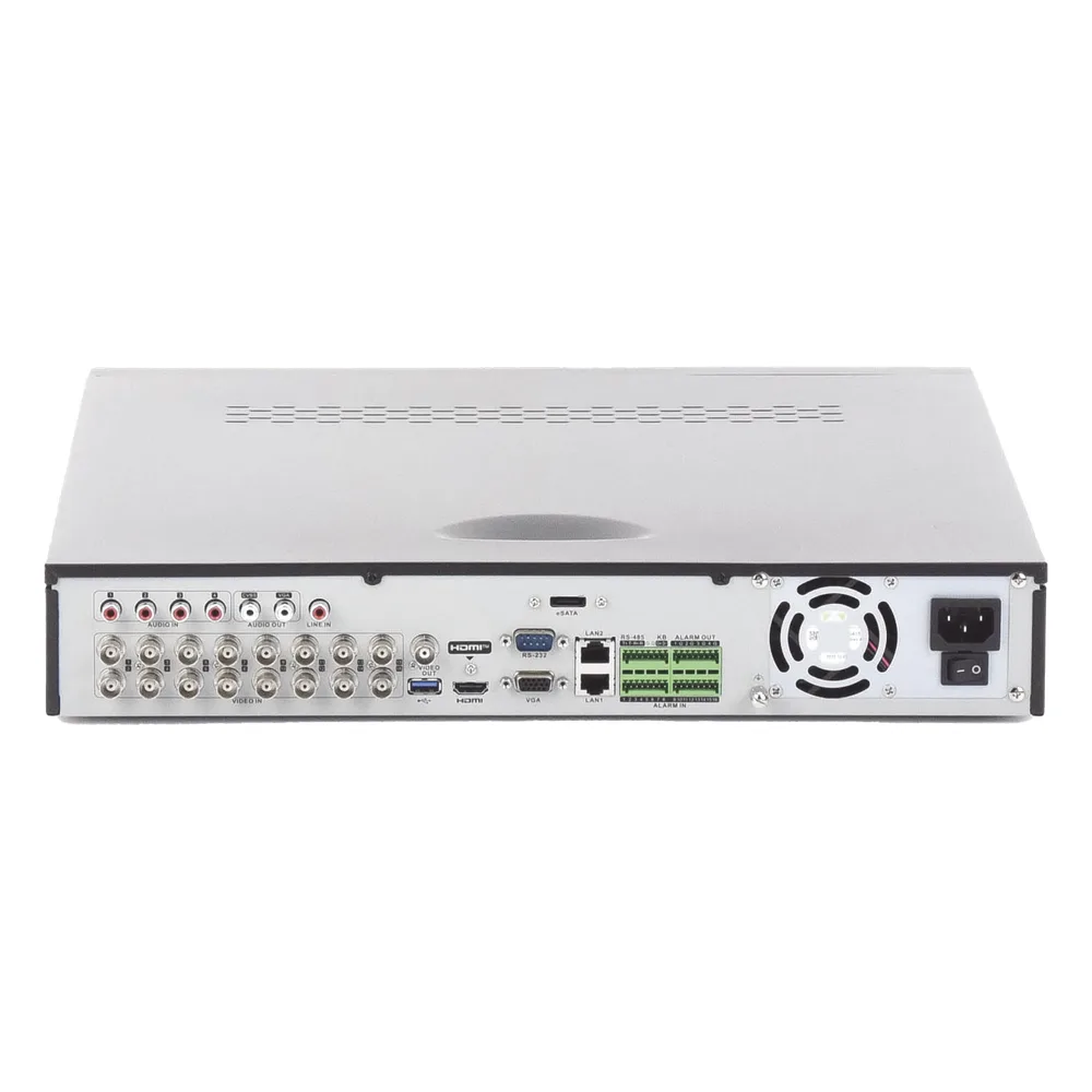 DVR 16 Canales TurboHD + 8 Canales IP / 3K/5MP / Audio por Coaxitron / Acusense / 4 Bahías de Disco Duro / Videoanalisis / 16 Entradas de Alarma – vista 4