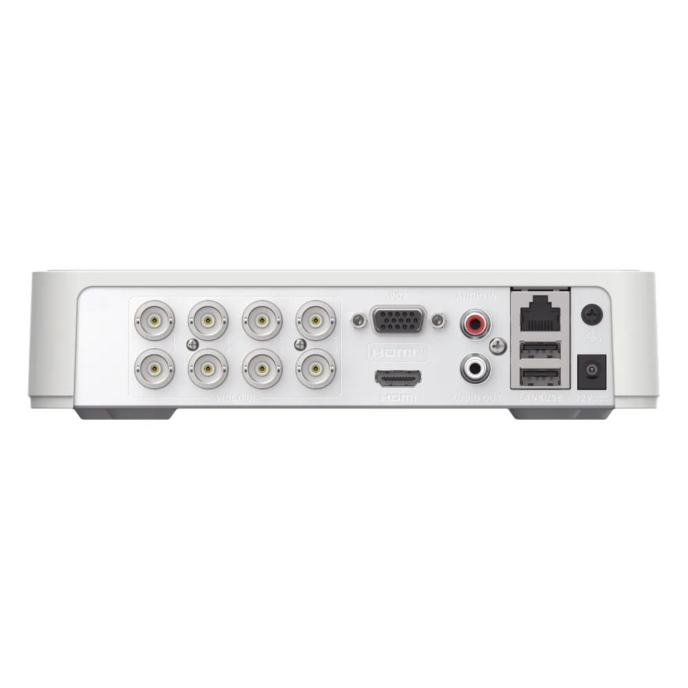 DVR 2 Megapixel (1080P) lite / 8 Canales TURBOHD / Motion Detection 2.0 (Busqueda Inteligente Personas Vehiculos) / 1 Bahía de Disco Duro / H.265+ / Audio por Coaxitrion y Audio Bidireccional / Detección de movimiento 2.0 / Salida de vídeo Fu – vista 4