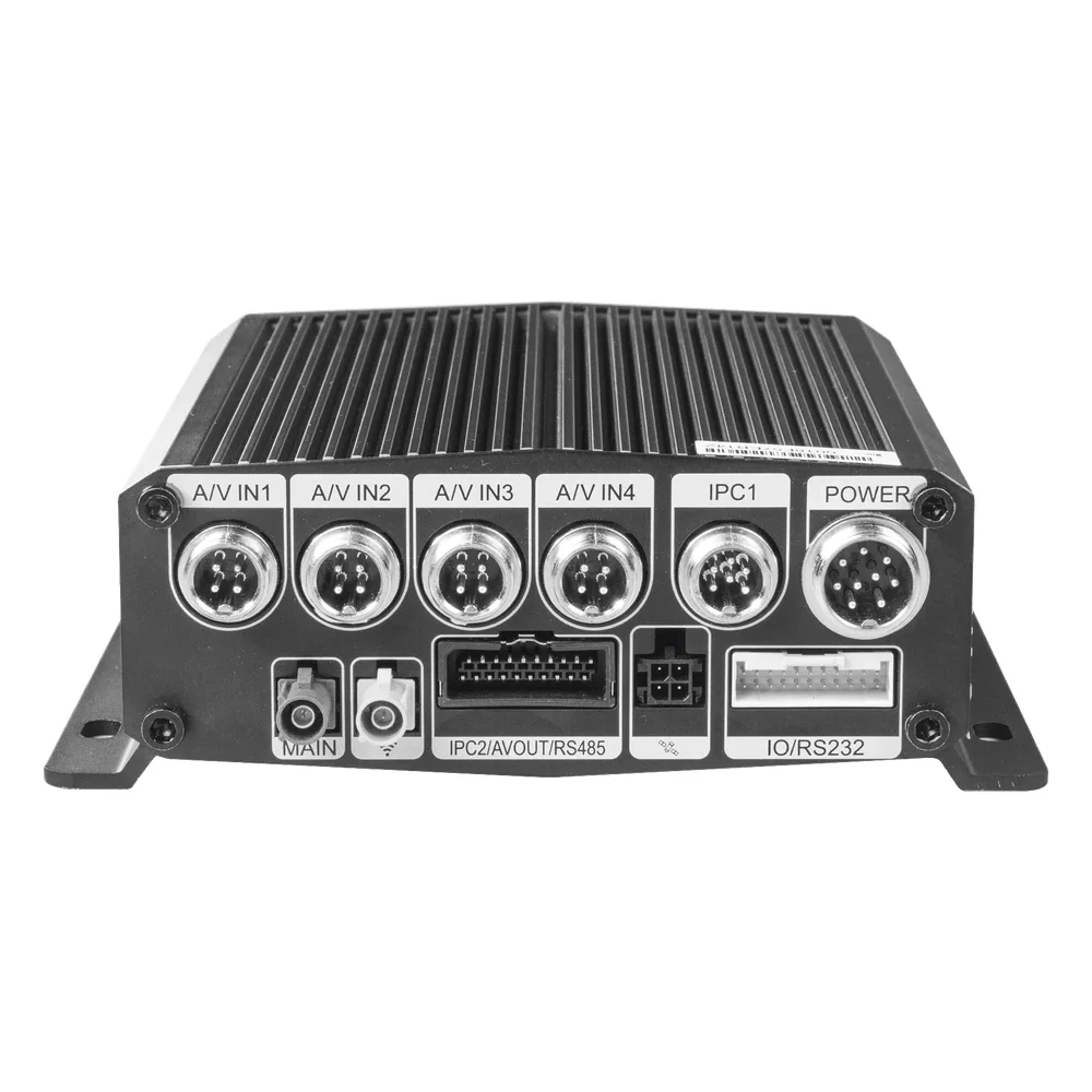 DVR Móvil / Multiplataforma / 4 Canales AHD + 2 canales IP/ Almacenamiento en Memoria Micro SD / H.265 / Chip IA Embebido / Soporta 4G / GPS / WIFI – vista 2