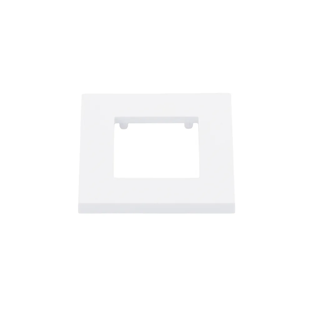 Embellecedor para Caja Europea / Dimensiones 84x84x8 mm Externas / ABS Antimicrobiano / Blanco con Efecto de Contraste / Colocación Fácil y Rápida – vista 3