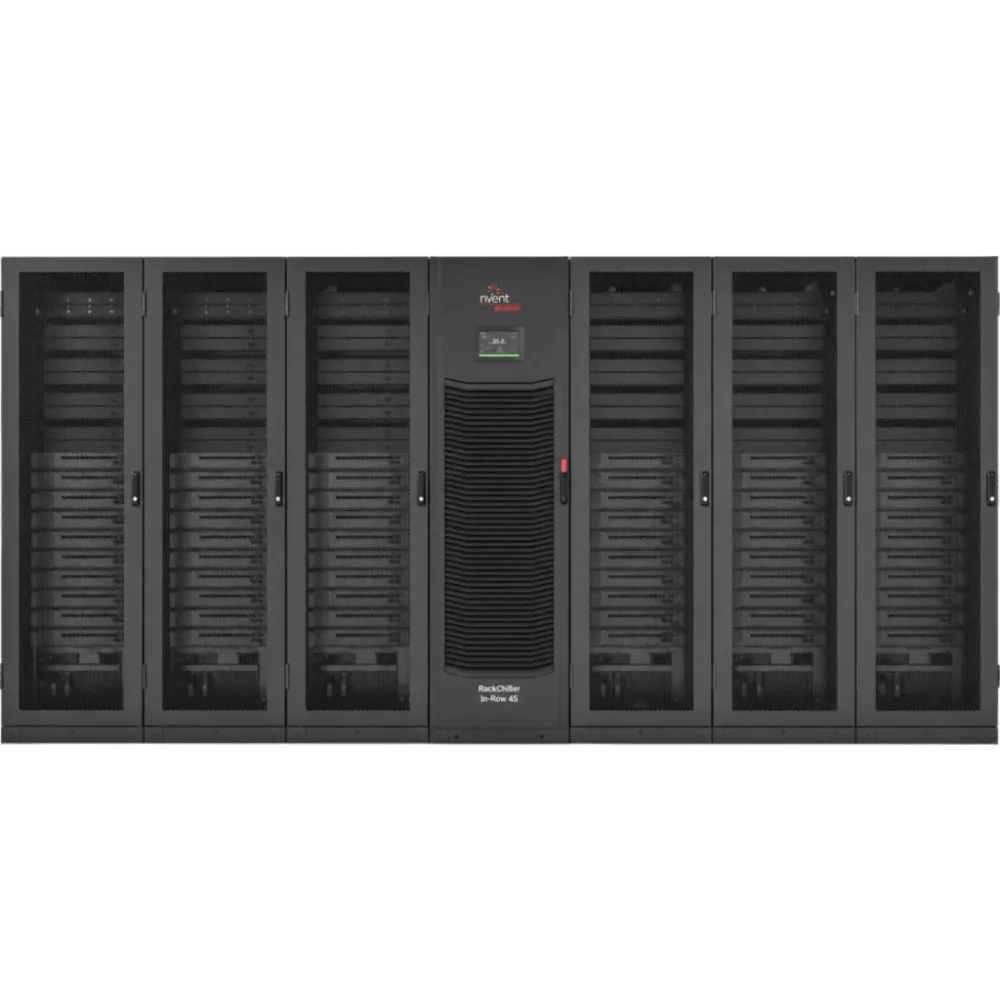 Enfriador In-Row Aire-Agua 45 kW / 42U / 1200 mm (47.2 in) de Profundidad / 200-240 VCA / IP20 / Bastidor Móvil Varistar CP / Hoffman RackChiller – vista 2