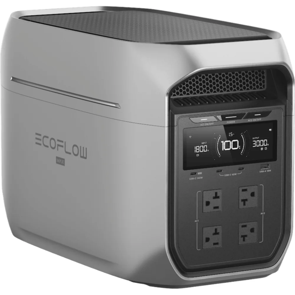 Estación de Energía Portátil EcoFlow DELTA 3 MAX PLUS, 2048Wh, Batería LiFePO4, Salida 3000W (Surge 3800W) – vista 4