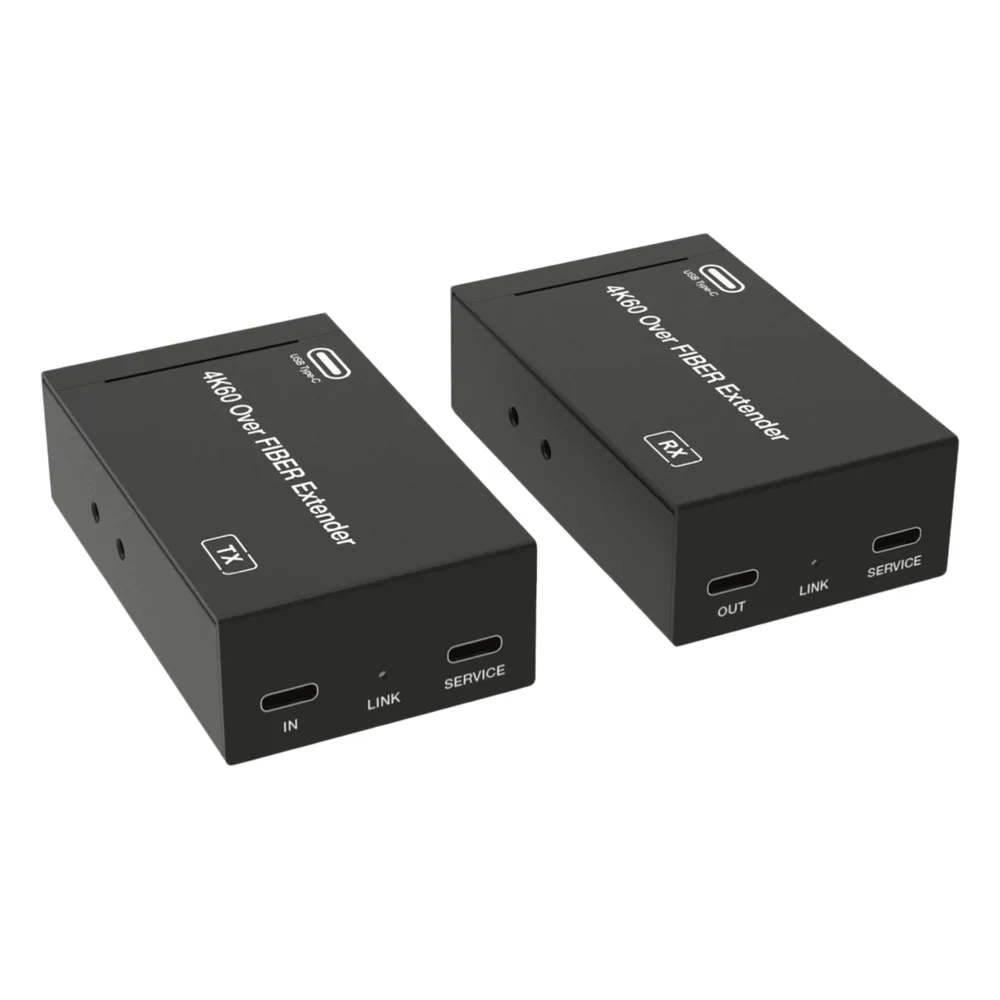 Extensor USB-C 4K60 sobre fibra única hasta 10 km