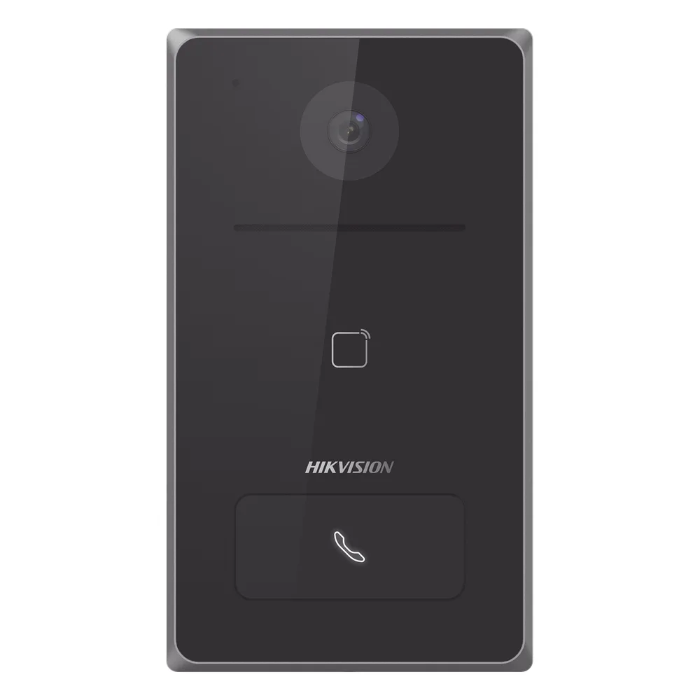 Frente de Calle METALICO PoE / Ángulo 129°H / NO requiere Monitor / PoE Estandar / IP65  / Apertura desde Hik-connect / Soporta 1 Departamento / Soporta Tarjetas Mifare / 1 Salida Relay / Soporta hasta 6 Monitores – vista 3