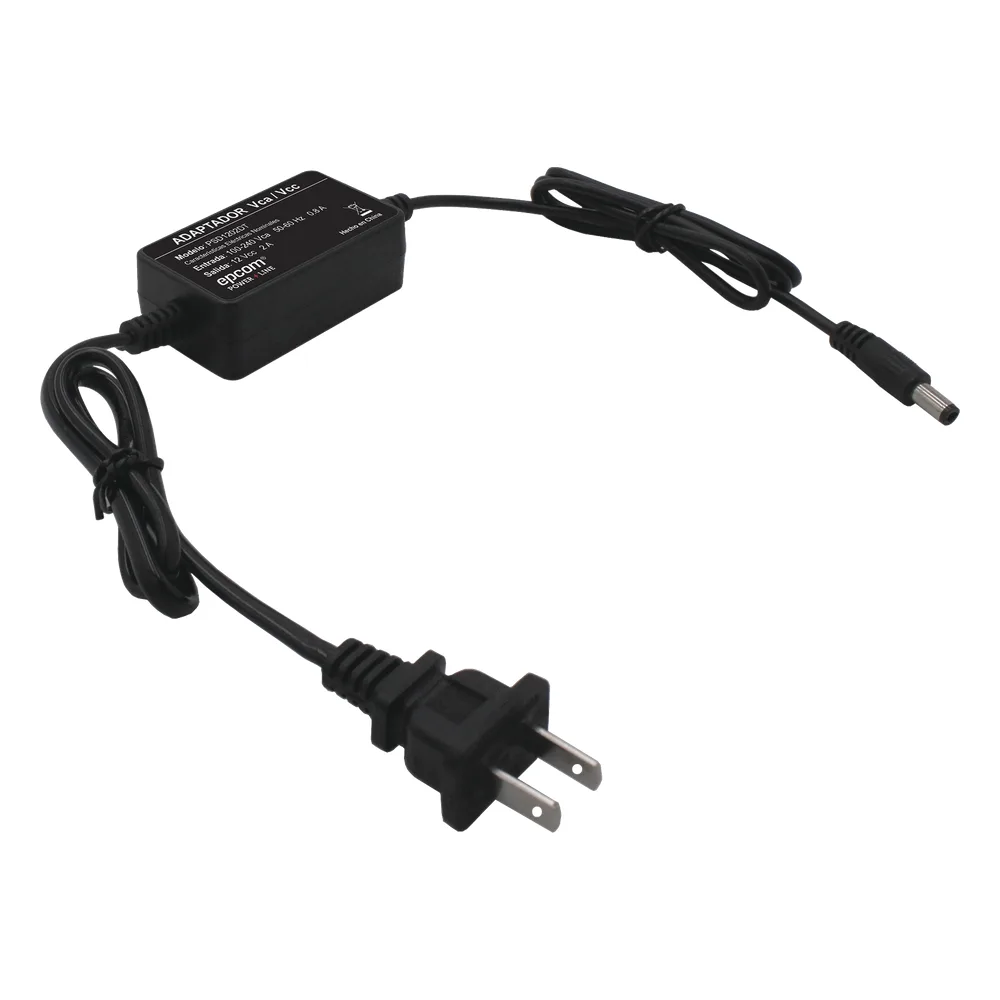 Fuente de Poder 12 Vcc / 2 Amp / Con Terminales de Extensión / Distancias de cable hacia Vca 50 cm / Distancia de cable hacia dispositivo de 50 cm