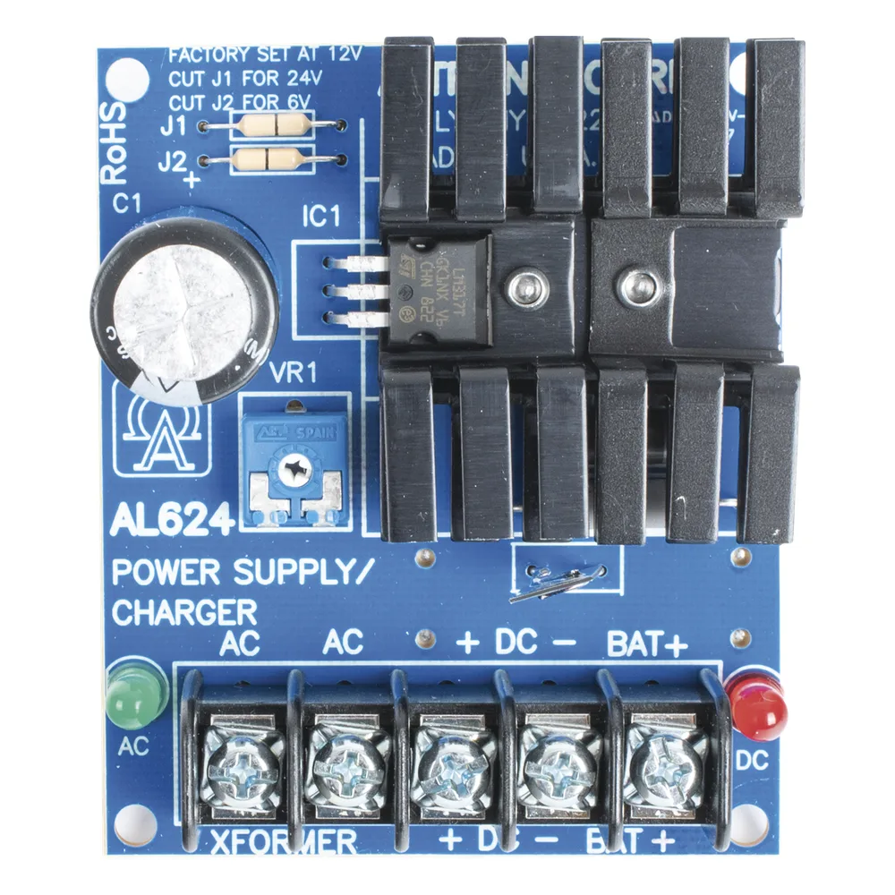 Fuente de Poder con Respaldo, 6 o 12 o 24 Vcc, 1.2 A, 28.8 W, 1 Salida, Requiere Transformador de Entrada – vista 2