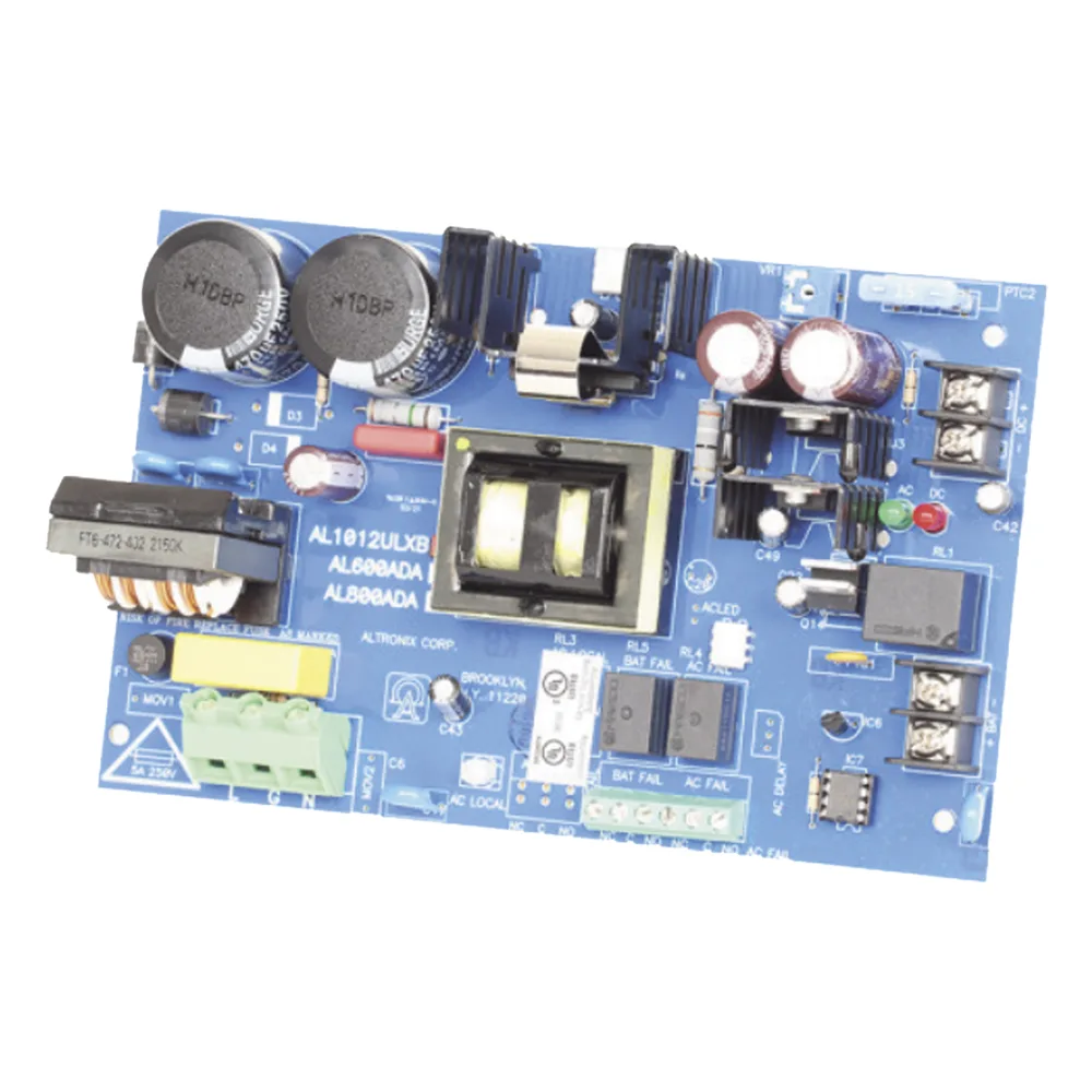 Fuente de Poder Tipo Tarjeta / 115VAC a 12VDC / 10A Continuos / Respaldo de Batería / Failover Instantáneo / Supervisión AC y Batería / UL294