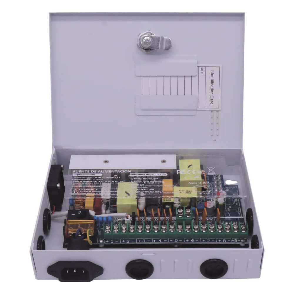 Fuente PREMIUM / 11-15 V / Compatible con cámaras 4K / 9 canales / 16 A / Alta tecnología en seguridad / Doble ventilador / Hasta 1.8 Amperes por Salida / Filtro de ruido por canal / Diseño de alta gama. – vista 6