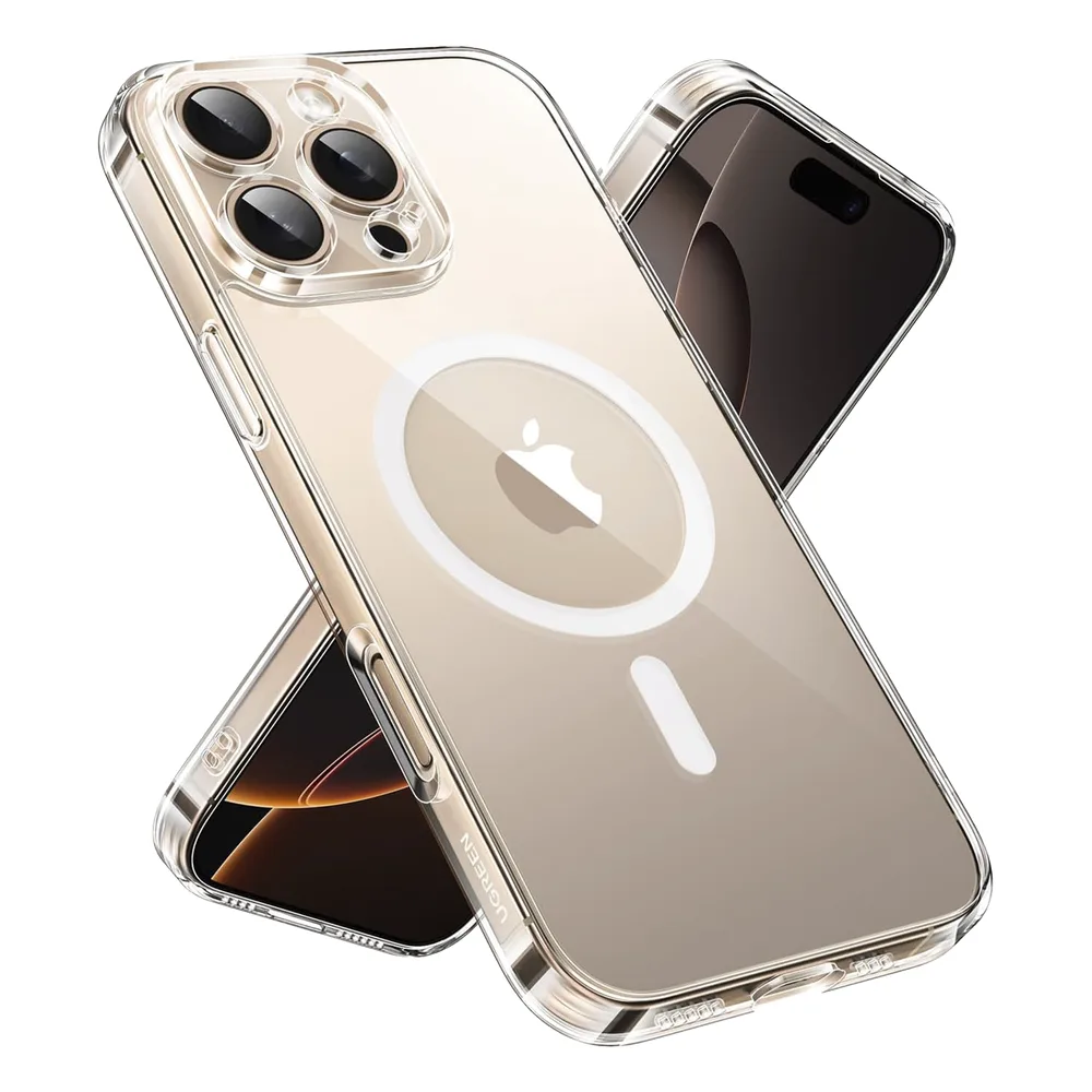 Funda protectora magnética transparente UGREEN Classy para iPhone 16 Pro (transparente)