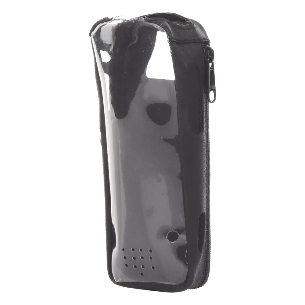 Funda Reforzada en Piel para Cinto, con Cierre y Amplio Visor Frontal Transparente para Radios Aéreos IC-A25. – vista 2