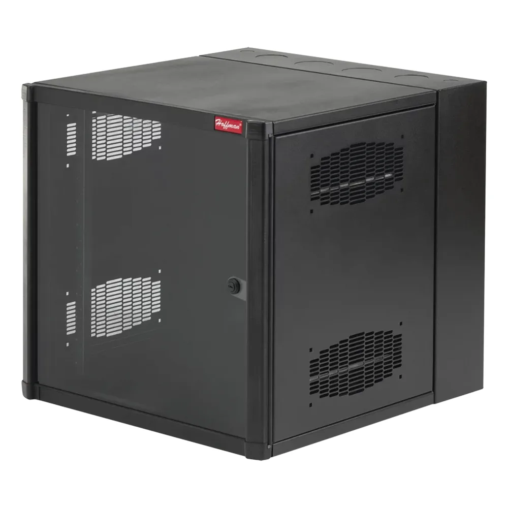 Gabinete AccessPlus  26 UR de Montaje en Pared de 19in, Rieles Numerados y Roscados #10-32, Puerta con Ventana de Seguridad, 600 mm de Ancho, 637 mm de Profundidad, Color Negro