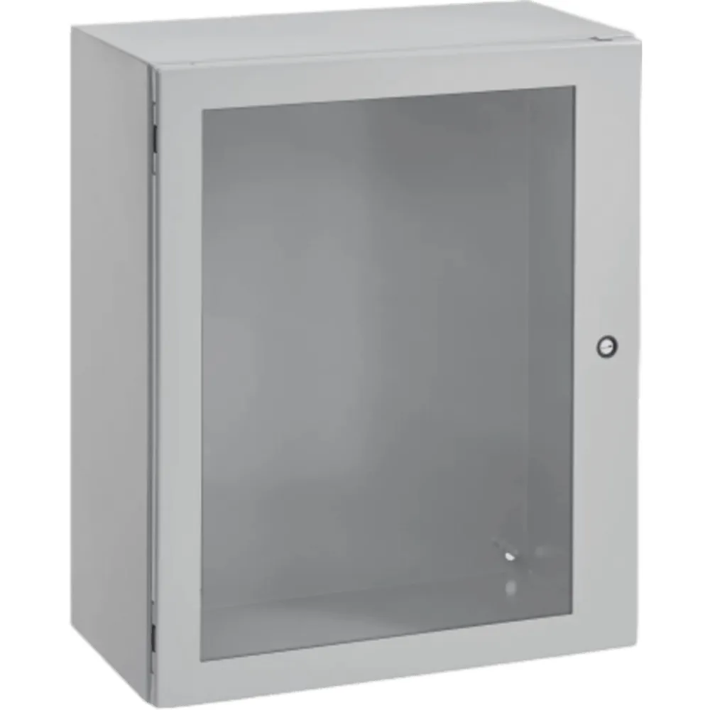 Gabinete Concept con Puerta de Ventana / 610 x 610 x 203 mm (24 x 24 x 8 in) / NEMA 4/12 / IP66 / Acero Gris Claro RAL 7035
