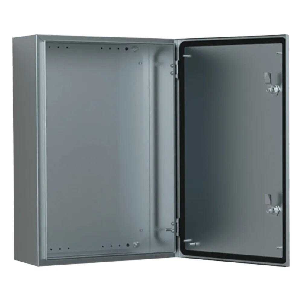 Gabinete de Acero Inoxidable 304L ASR IP66 / 500x500x210 mm (19.7x19.7x8.3 in) / 1 Cerradura / Montaje Placa 2 mm
